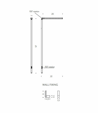 Kopie von Nemo Untitled Mini Linear Wandleuchte