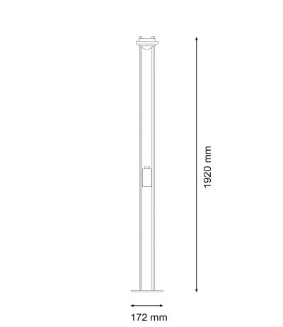 Licht im Raum Master LED-Stehleuchte mit Linsentechnik LED 2700K direkt/indirekt getrennt dimmbar