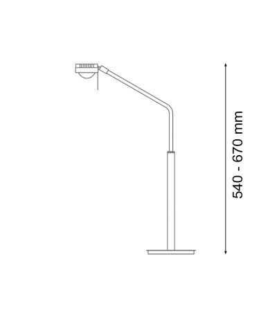 Licht im Raum Movie M LED-Tischleuchte 2700K direktes Licht mit Glaslinse und Tastdimmer