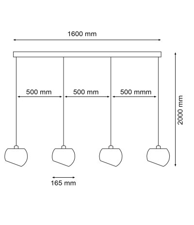 Licht im Raum White Moons 4 horizontal Pendelleuchte Porzellanschirm wei&szlig; mit E27 Fassungen LED-Retrofit kompatibel