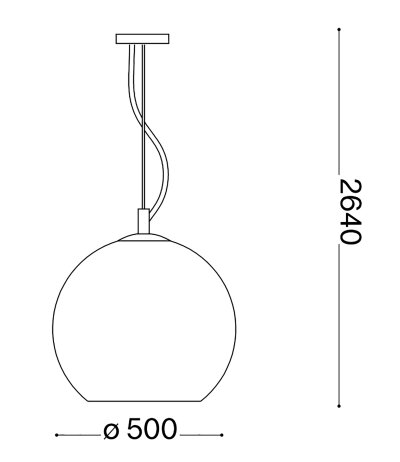 Ideal Lux NEMO SP1 D50 rauchfarbige Glas-Pendelleuchte in kugelf&ouml;rmigen Design mit E27 Fassung