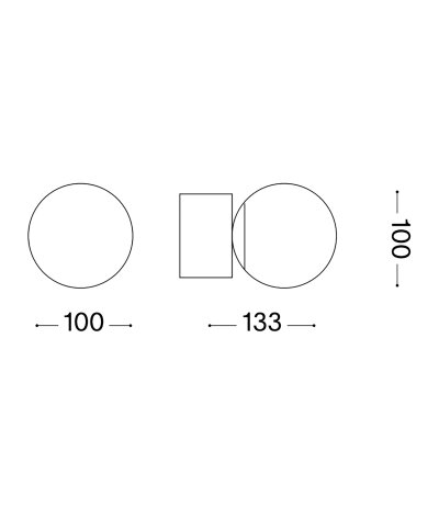 Ideal Lux PERLAGE AP1 Wandleuchte in kugelförmigen Design Struktur Weiß