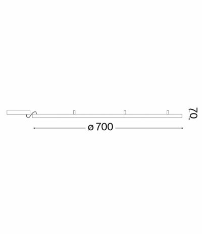 Ideal Lux ORACLE SLIM PL D70 runde Deckenleuchte Lichtfarbe 3000K On/Off Struktur Wei&szlig;