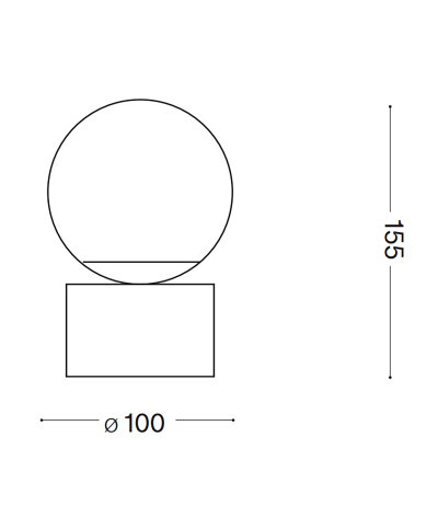 Ideal Lux PERLAGE TL1 Tischleuchte messing mit wei&szlig;em Glas G9 Fassung Ein/Aus-Schnurschalter