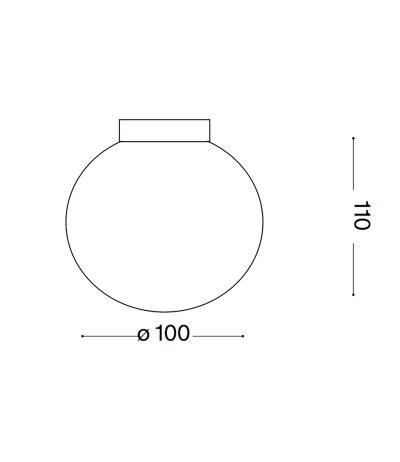 Ideal Lux MAPA AP1 D10 kugelförmige weiße Glas-Wandleuchte mit G9 Fassung