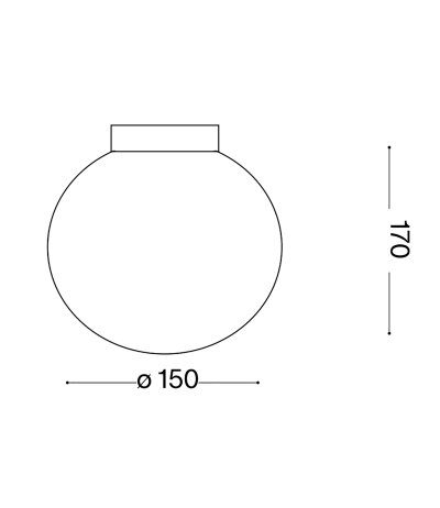 Ideal Lux MAPA AP1 D15 kugelf&ouml;rmige wei&szlig;e Glas-Wandleuchte mit G9 Fassung