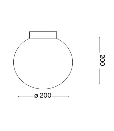 Ideal Lux MAPA AP1 D20 kugelf&ouml;rmige wei&szlig;e Glas-Wandleuchte mit E27 Fassung