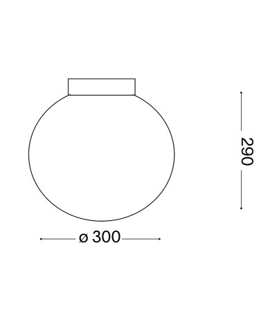 Ideal Lux MAPA AP1 D30 kugelf&ouml;rmige wei&szlig;e Glas-Wandleuchte mit E27 Fassung