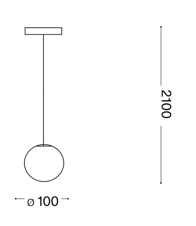 Ideal Lux MAPA SP1 D10 wei&szlig;e kugelf&ouml;rmige Glas-Pendelleuchte mit G9 Fassung