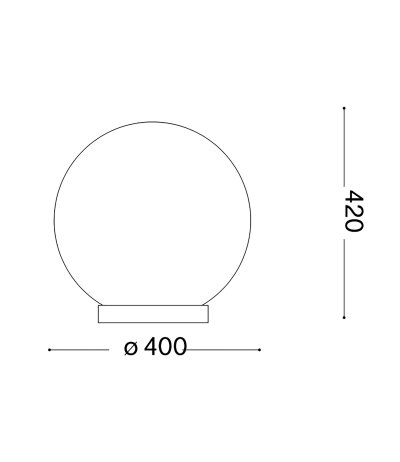 Ideal Lux MAPA TL1 D40 Tischleuchte mit kugelf&ouml;rmigen Diffusorglas Struktur Wei&szlig;