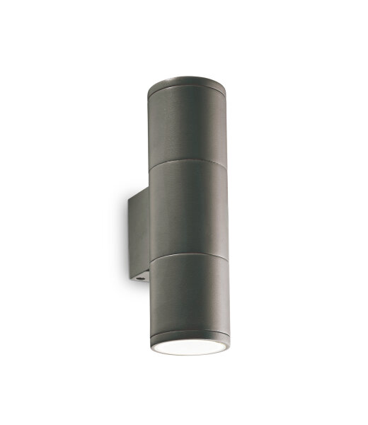 Ideal Lux GUN AP2 SMALL zylindrische Aluminium Outdoor Up/Down Wandleuchte mit GU10 Fassungen