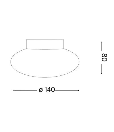 Ideal Lux SMARTIES AP1 kleine runde Glas-Wandleuchte mit G9 Fassung