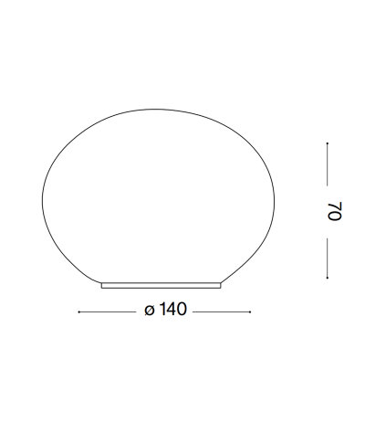 Ideal Lux SMARTIES TL1 D14 Tischleuchte in rundem Design Struktur Wei&szlig; mit Ein/Aus-Schnurschalter