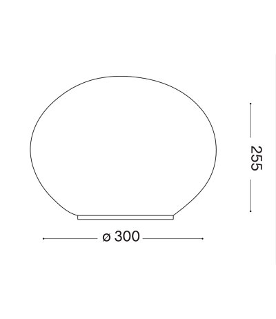 Ideal Lux SMARTIES TL1 D30 Tischleuchte in rundem Design Struktur Weiß mit Ein/Aus-Schnurschalter