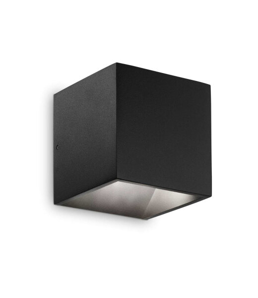 Ideal Lux RUBIK AP schwarze kubische Outdoor Wandleuchte 3000K nicht dimmbar