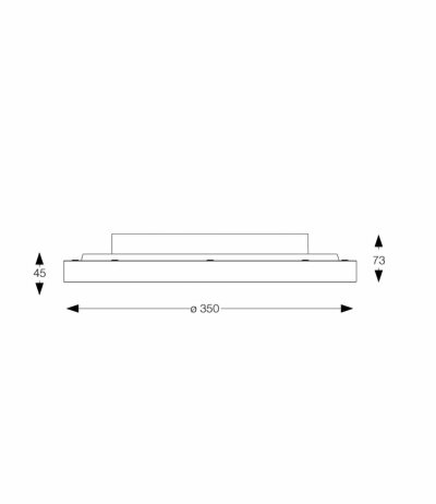 Ideal Lux FLY PL D35 runde schwarze  Direkt/Indirekt Deckenleuchte  Lichtfarbe 3000K nicht dimmbar