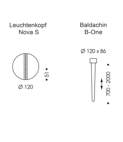 Oligo Nova S einflammige Glas-Pendelleuchte &Oslash;120mm h&ouml;henverstellbar inkl. Casambi Tunable-White (2200-5000K)