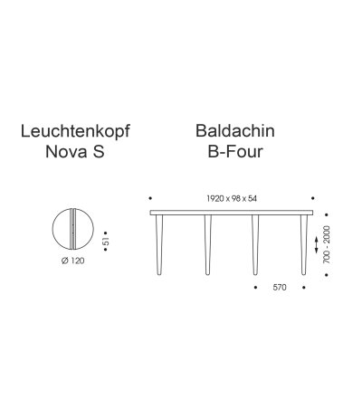 Oligo Nova S vierflammige Pendelleuchte Gl&auml;ser &Oslash;120mm h&ouml;henverstellbar inkl. Casambi Tunable-White (2200-5000K)