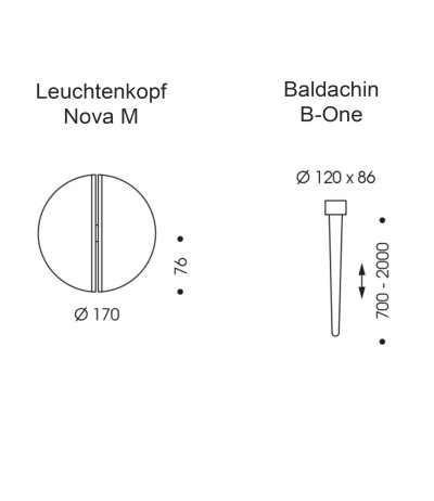 Oligo Nova M einflammige Pendelleuchte Glas &Oslash;170mm h&ouml;henverstellbar inkl. Casambi Tunable-White (2200-5000K)