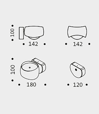 Oligo Curved Wandleuchte inkl. Casambi und Tunable-White Lichttechnik (2200-5000K)