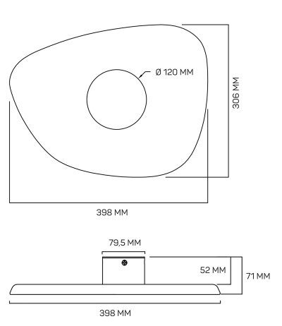 Loom Design Cozy LED Wandleuchte erdgelber Filz 2700K nicht dimmbar