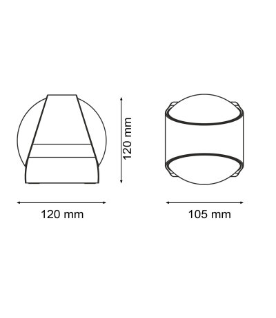 Loom Design Saga rostfarbige IP65 Wandleuchte direkt/indirektes Licht f&uuml;r Innen und Au&szlig;en nicht dimmbar