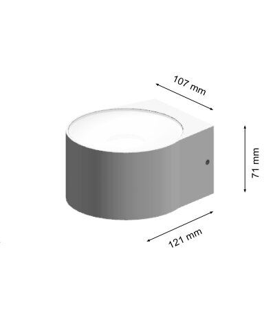 Loom Design Frey wei&szlig;e IP65 Up/Down Wandleuchte 2700K TRIAC dimmbar