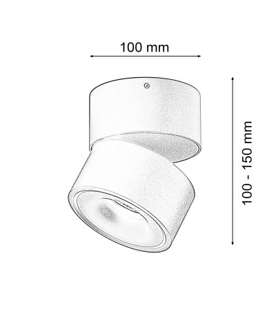 Loom Design Aim Single Spot wei&szlig;er LED Strahler dreh-/schwenkbar 2700K TRIAC dimmbar