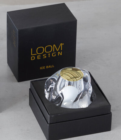 Loom Design Ice Ball Akku-Tischleuchte gold 2700K mit Stufendimmer