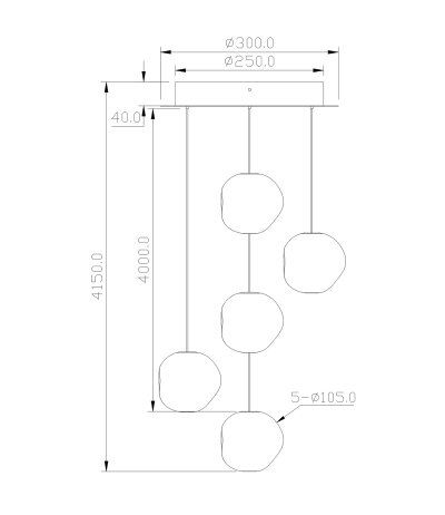 Loom Design Ice Ball 5 LED Pendelleuchte Acrylglas 2700K TRIAC dimmbar