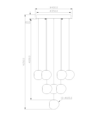 Loom Design Ice Ball 10 LED Pendelleuchte Acrylglas 2700K TRIAC dimmbar