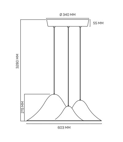 Loom Design Panorama Small gr&uuml;n/schwarze LED Pendelleuchte aus Filz 2700K Triac dimmbar