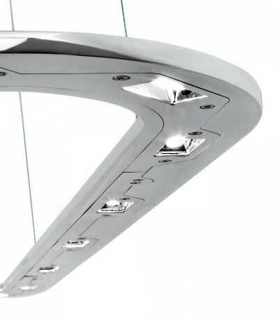 Byok Lighting Piani Lungo 140 rechteckige formal extrem reduzierte Pendelleuchte mit Gestensteuerung (Dim2Warm) oder TRIAC dimmbar (2700K)