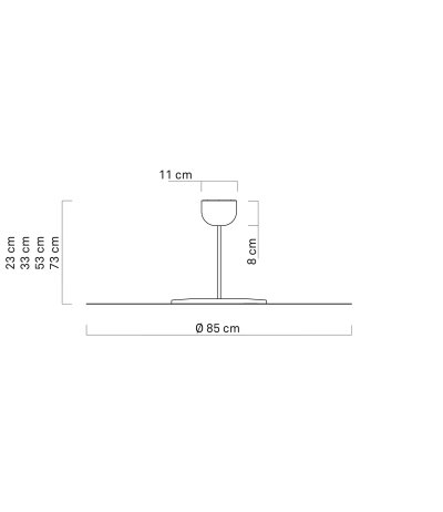 Luceplan Millimetro A11 Deckenleuchte &Oslash; 85 cm LED 2700K indirekt abstrahlend