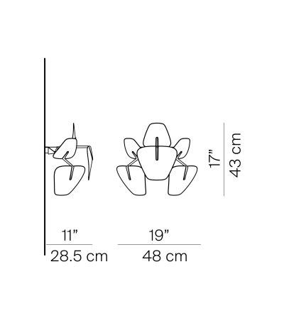 Luceplan Hope D66/8a Wandleuchte &Oslash; 61 cm mit transparenten Fresnellinsen und E27 Fassung LED-Retrofit kompatibel