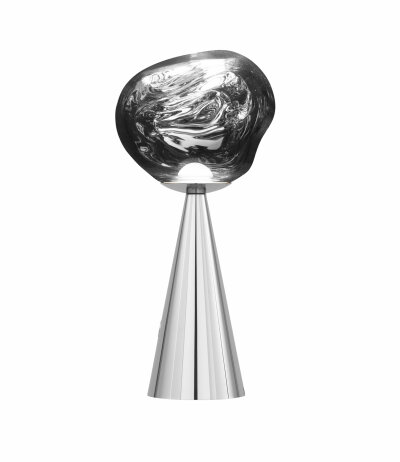 Tom Dixon Melt Portable silberne Akku LED-Tischleuchte