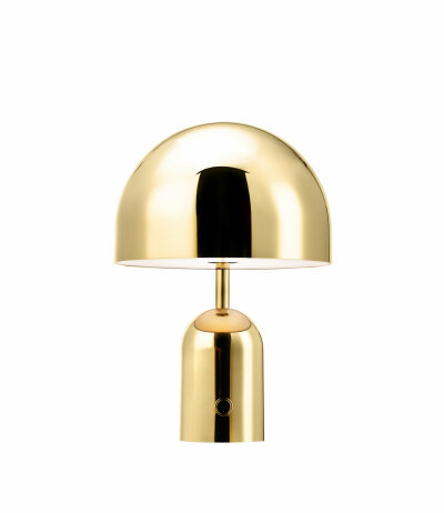 Tom Dixon Bell Portable goldene LED Akku-Tischleuchte