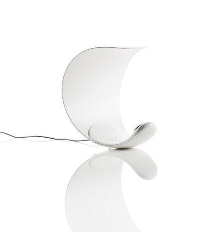 Luceplan Curl D76 elegante dimmbare LED-Tischleuchte indirektes Licht Design Sebastian Bergne