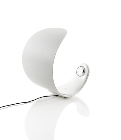 Luceplan Curl D76 elegante dimmbare LED-Tischleuchte indirektes Licht Design Sebastian Bergne