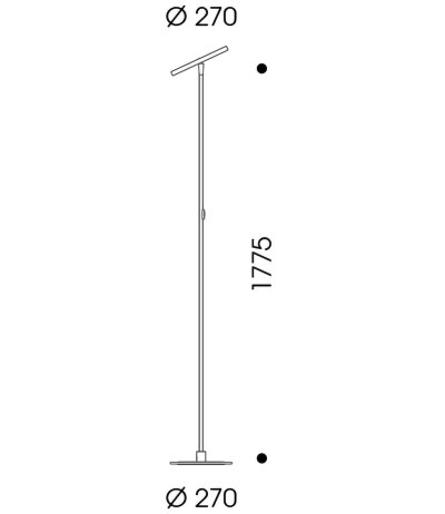 Oligo Decent Max LED-Stehleuchte Struktur Cashmere/Chrom LED  2700K mit Tastdimmer