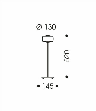 Oligo Grace LED-Tischleuchte Struktur Basalt/Chrom LED 2200-5000K Gestensteuerung + Casambi