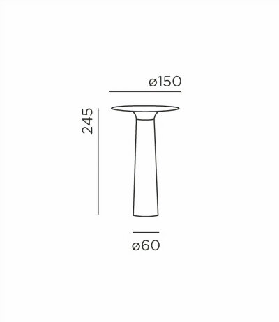 IP44 Lix silberne Au&szlig;en Akku Tischleuchte USB mit Dim-to-amber Dimmer