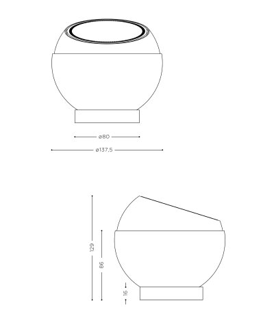 IP44 Shot Indoor schwarze Bodenleuchte LED 2700K mit Schnurdimmerk, Ausstellungsleuchte