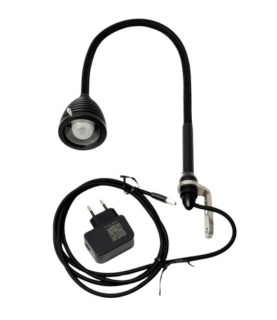 lessnmore Athene A-WL1 Wandleuchte mit Flexarm und Tastdimmer Flexarm/Leuchtenkopf Schwarz LED 2700K