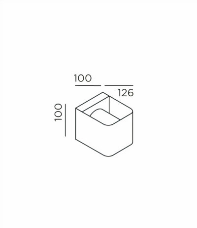 IP44 Intro Au&szlig;en Wandleuchte Braun Down LED 2700K dimmbar