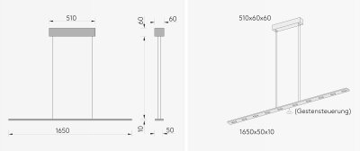 Byok Lighting Piani Mono 125 Pendelleuchte Alu matt eloxiert 2700K TRIAC dimmbar Ausstellungsst&uuml;ck