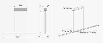 Byok Lighting Piani Mono 125 Pendelleuchte Alu matt eloxiert 2700K TRIAC dimmbar Ausstellungsst&uuml;ck