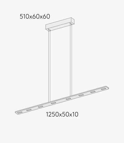 Byok Lighting Piani Mono 125 Pendelleuchte Alu matt eloxiert 2700K TRIAC dimmbar Ausstellungsst&uuml;ck