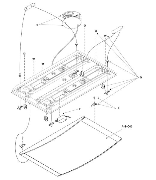 Luceplan Strip D22 Lampen Leuchen Ersatzteile Dante Donegani Onlinesh