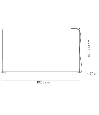 Luceplan Compendium D81B lineare 157cm lange LED-Pendelleuchte Entwurf Daniel Rybakken